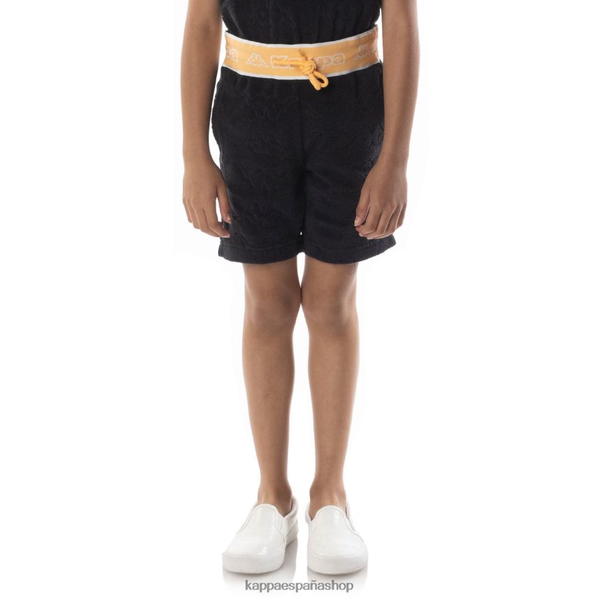 Kappa niños shorts eko con cinta del logo para niños humo negro naranja 4P8JZR617