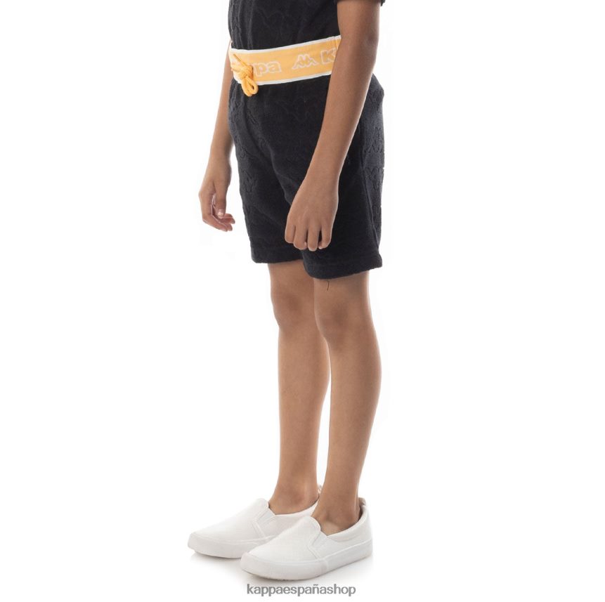 Kappa niños shorts eko con cinta del logo para niños humo negro naranja 4P8JZR617