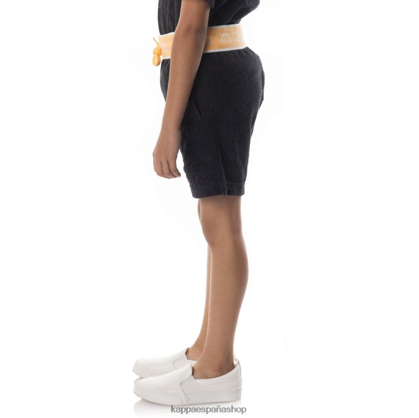 Kappa niños shorts eko con cinta del logo para niños humo negro naranja 4P8JZR617