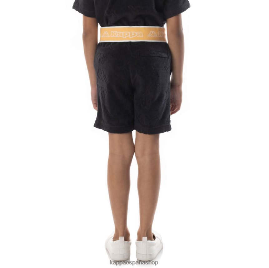 Kappa niños shorts eko con cinta del logo para niños humo negro naranja 4P8JZR617