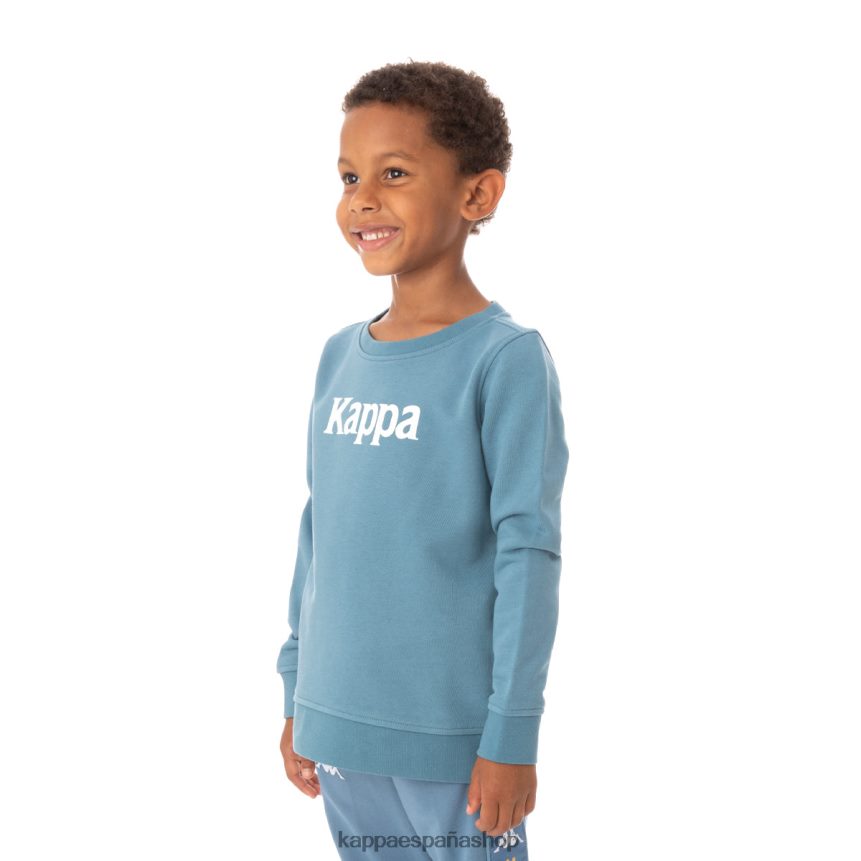 Kappa niños sudadera emmen auténtica para niños azul claro 4P8JZR636