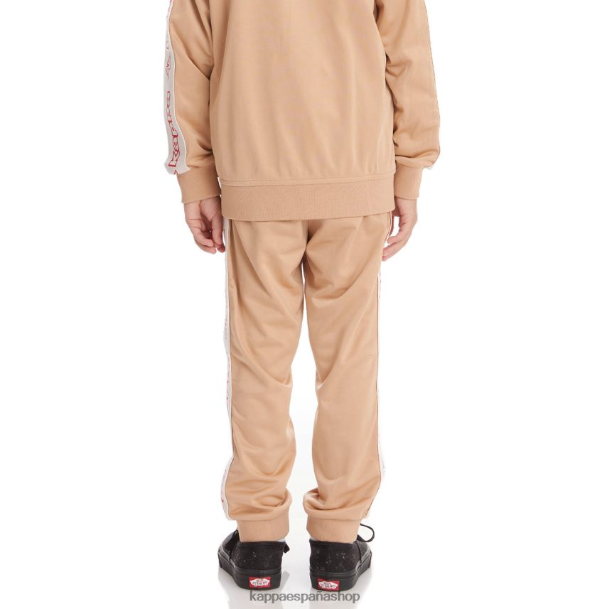 Kappa niños pantalones de chándal alic 2 con cinta del logo para niños beige 4P8JZR478
