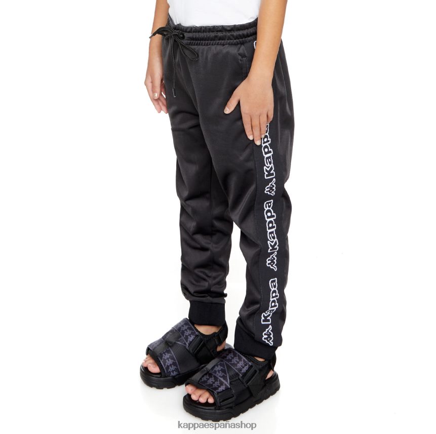 Kappa niños pantalones de chándal alic 2 con cinta del logo para niños humo negro 4P8JZR454