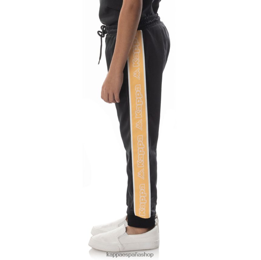 Kappa niños pantalones de chándal alic 2 con cinta del logo para niños humo negro naranja 4P8JZR464