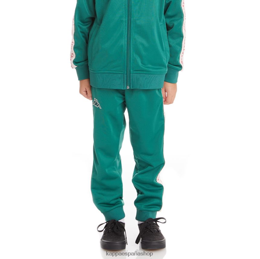 Kappa niños pantalones de chándal alic 2 con cinta del logo para niños verde oscuro 4P8JZR483
