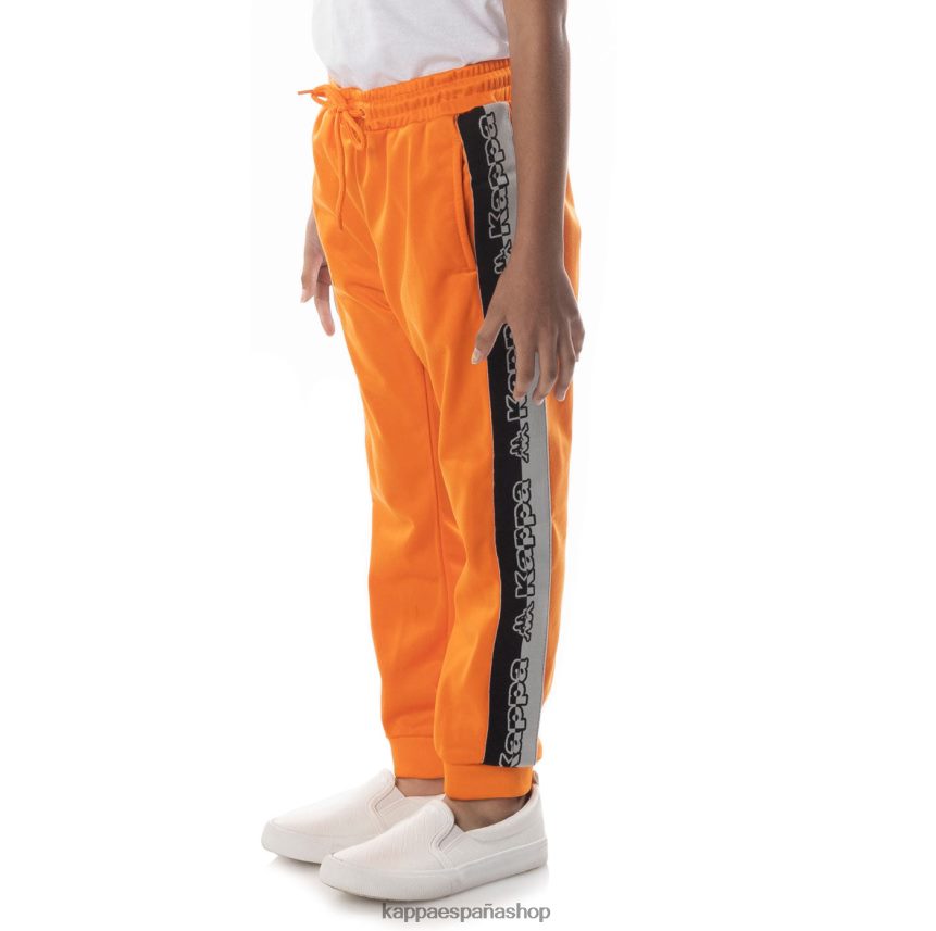 Kappa niños pantalones de chándal con cinta del logo naranja 4P8JZR467