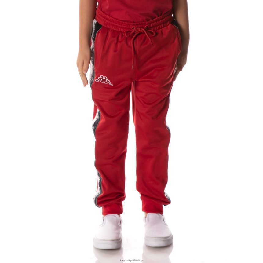 Kappa niños pantalones de chándal con cinta del logo rojo 4P8JZR469