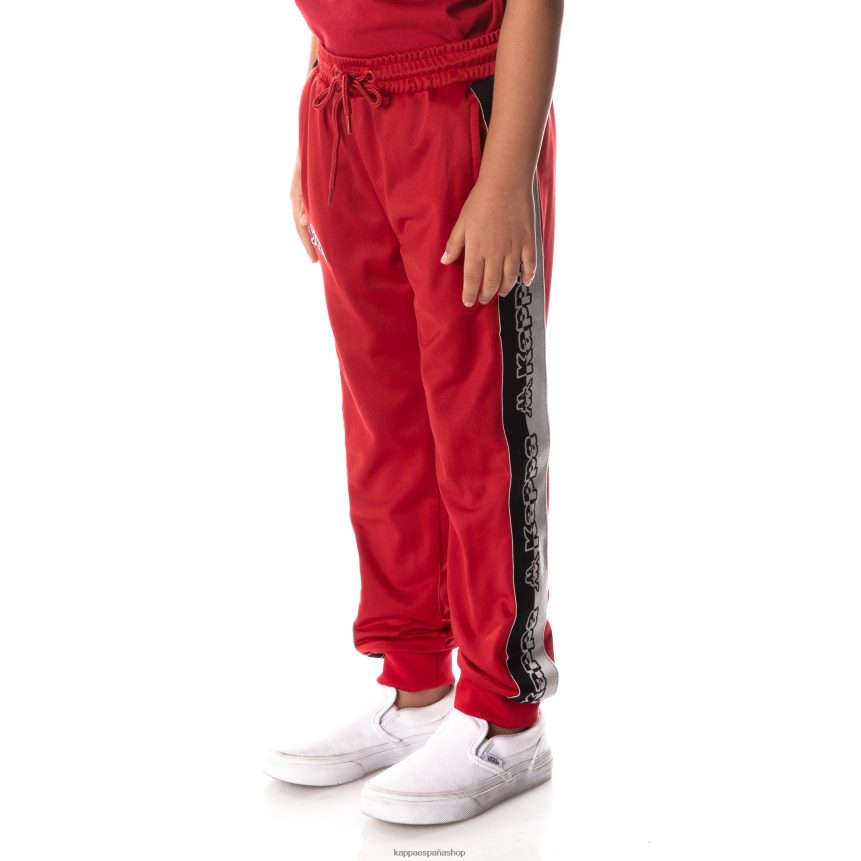 Kappa niños pantalones de chándal con cinta del logo rojo 4P8JZR469