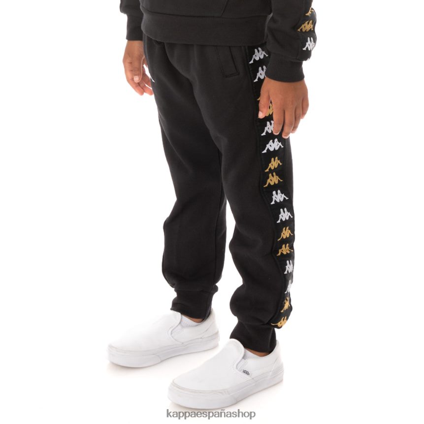 Kappa niños pantalones deportivos 222 banda alanzin niño humo negro 4P8JZR603