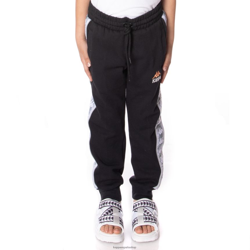 Kappa niños pantalones deportivos 222 banda galanz niños negro azabache 4P8JZR562