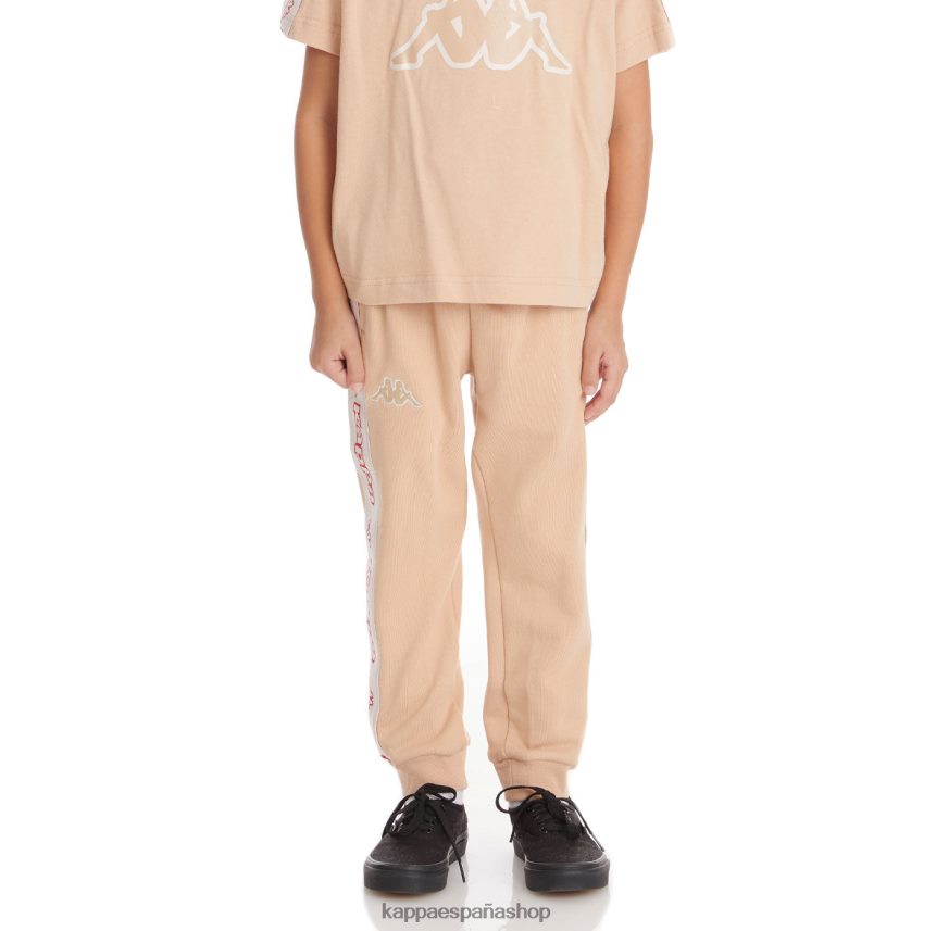 Kappa niños pantalones deportivos anira 2 con cinta del logo para niños beige 4P8JZR588
