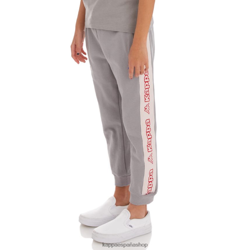 Kappa niños pantalones deportivos anira 2 con cinta del logo para niños gris 4P8JZR597