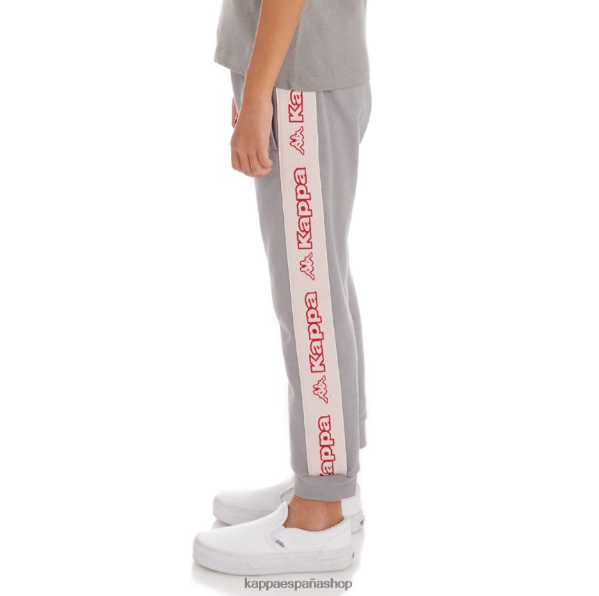 Kappa niños pantalones deportivos anira 2 con cinta del logo para niños gris 4P8JZR597