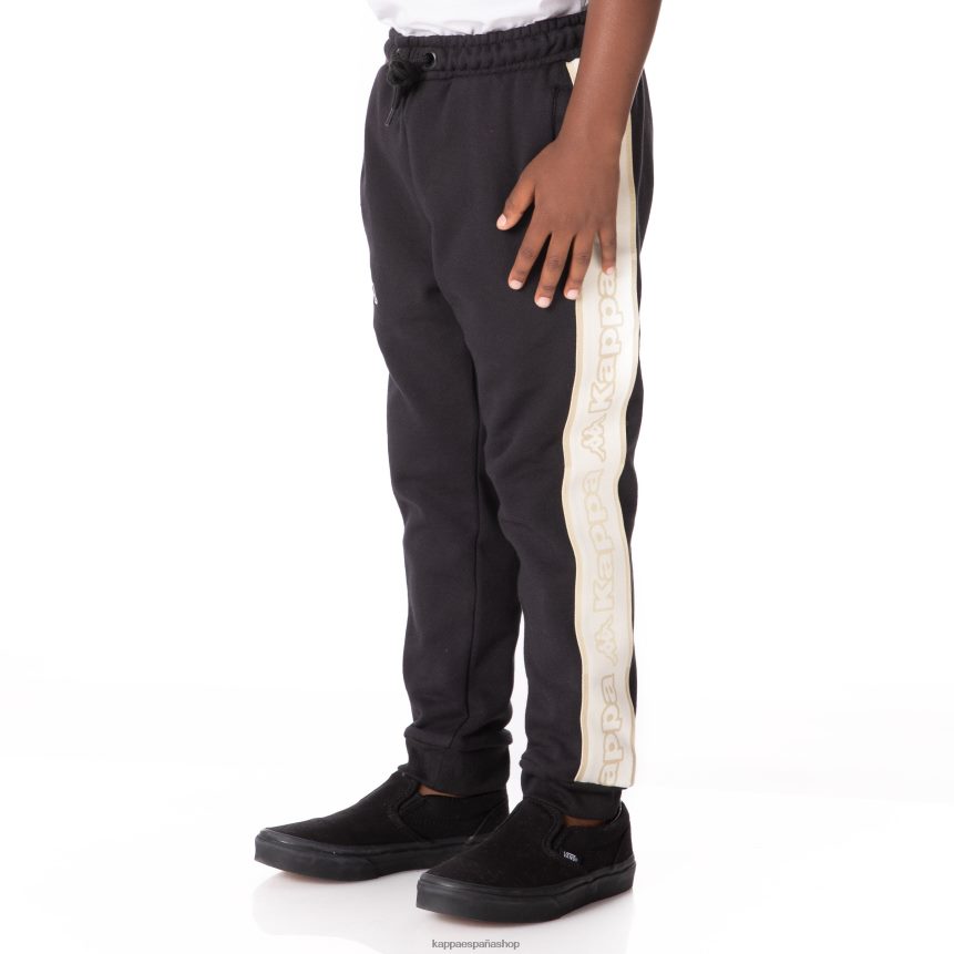 Kappa niños pantalones deportivos anira 2 con cinta del logo para niños humo negro 4P8JZR570