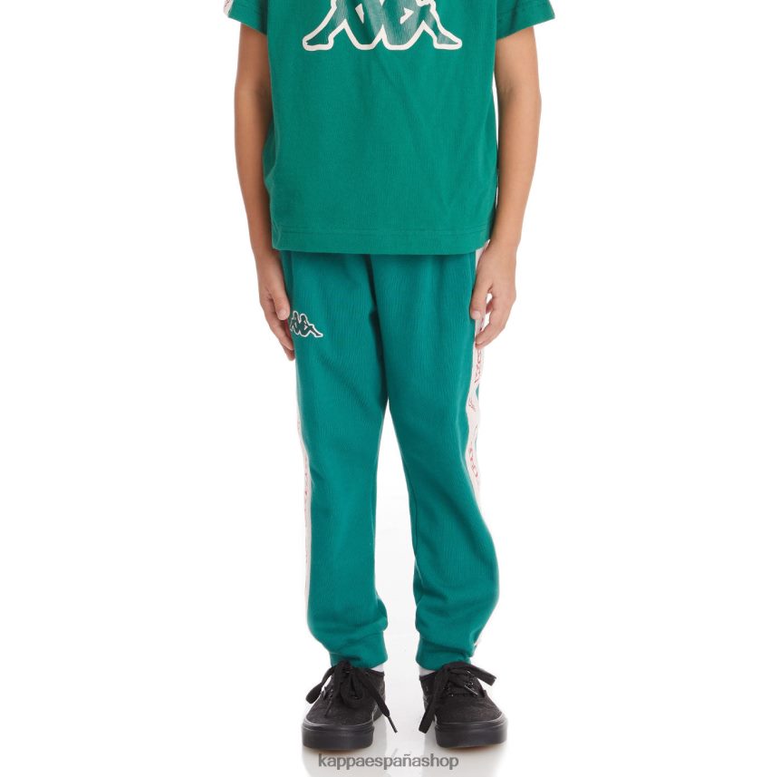 Kappa niños pantalones deportivos anira 2 con cinta del logo para niños verde oscuro 4P8JZR596
