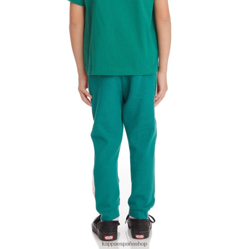 Kappa niños pantalones deportivos anira 2 con cinta del logo para niños verde oscuro 4P8JZR596