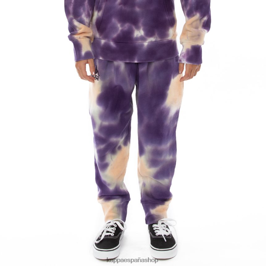 Kappa niños pantalones deportivos de teñido anudado culbio auténticos para niños crema brandy violeta tie-dye 4P8JZR614