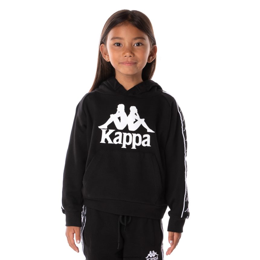 Kappa niños sudadera con capucha 222 banda hurtado 2 para niños negro 4P8JZR516