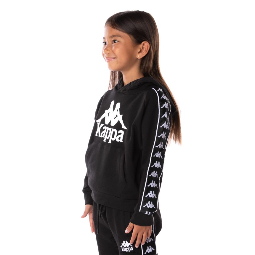 Kappa niños sudadera con capucha 222 banda hurtado 2 para niños negro 4P8JZR516