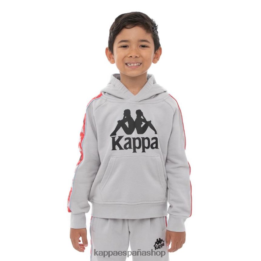 Kappa niños sudadera con capucha 222 banda hurtado 3 para niños gris azul rojo 4P8JZR559