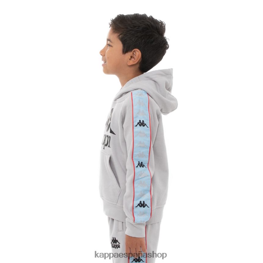 Kappa niños sudadera con capucha 222 banda hurtado 3 para niños gris azul rojo 4P8JZR559