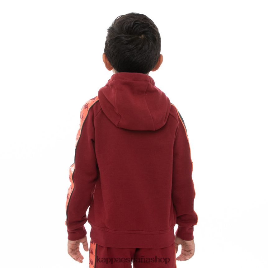 Kappa niños sudadera con capucha 222 banda hurtado 3 para niños rojo oscuro naranja verde 4P8JZR558