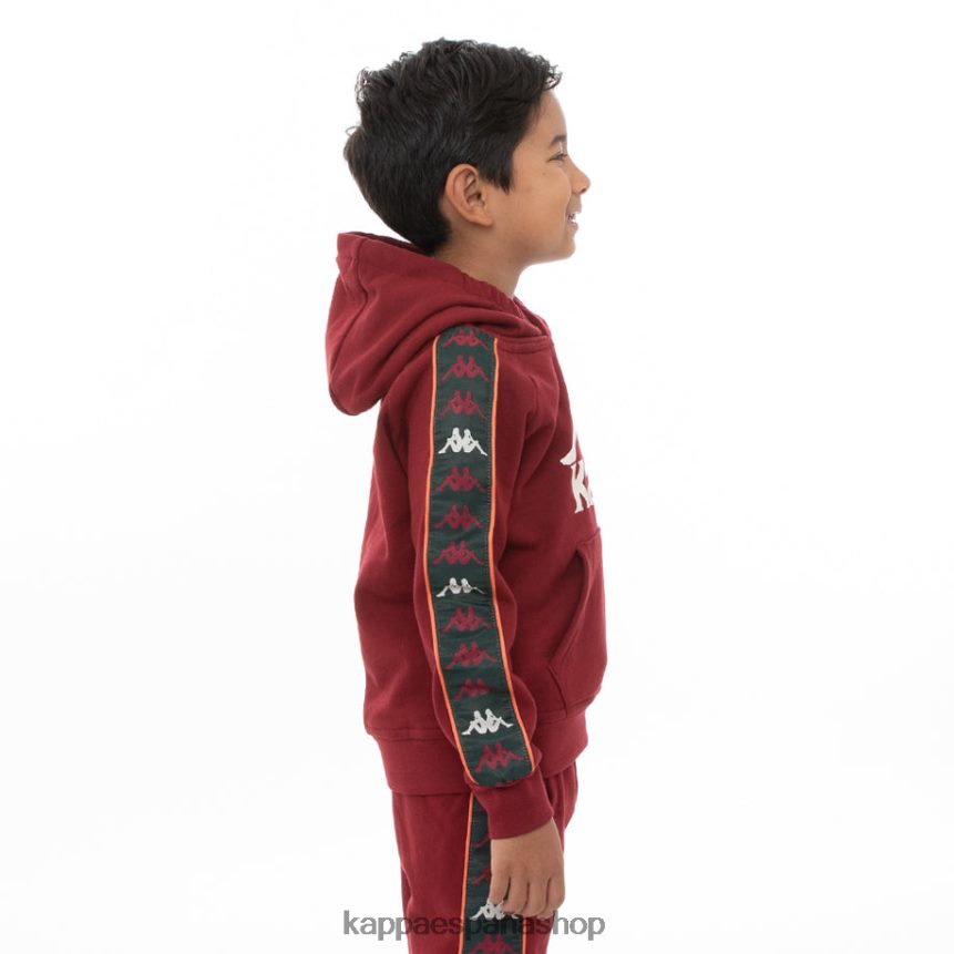 Kappa niños sudadera con capucha 222 banda hurtado 3 para niños rojo oscuro naranja verde 4P8JZR558