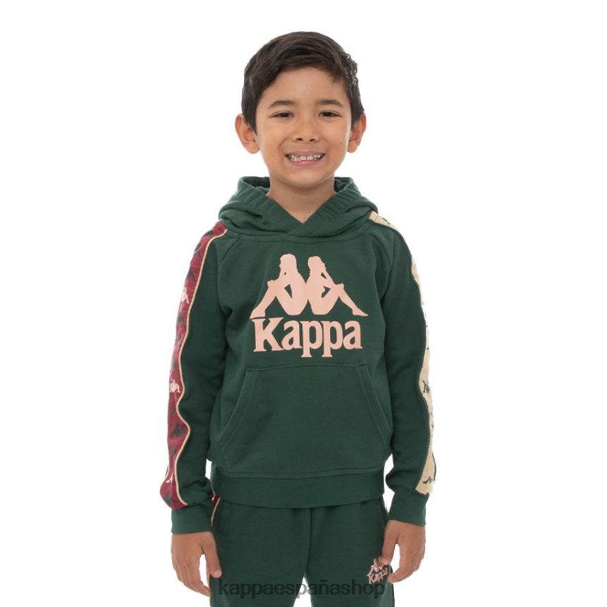 Kappa niños sudadera con capucha 222 banda hurtado 3 para niños verde rosa beige 4P8JZR560
