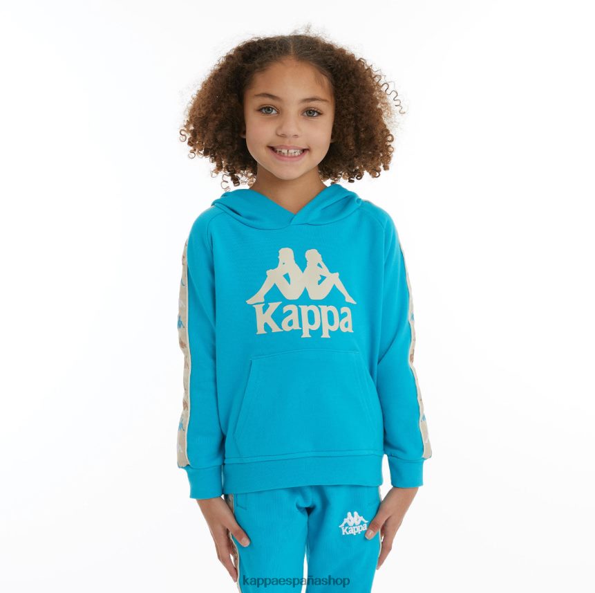 Kappa niños sudadera con capucha 222 banda hurtado 4 para niños aguamarina oscura 4P8JZR525