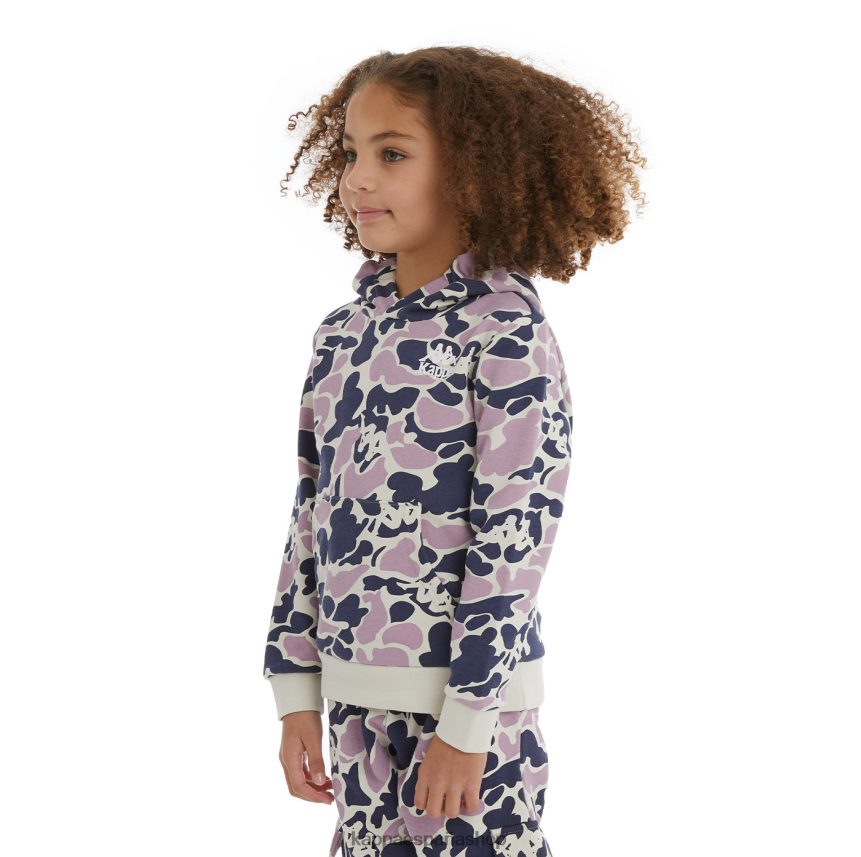 Kappa niños sudadera con capucha picadilly auténtica para niños violeta azul marino 4P8JZR521