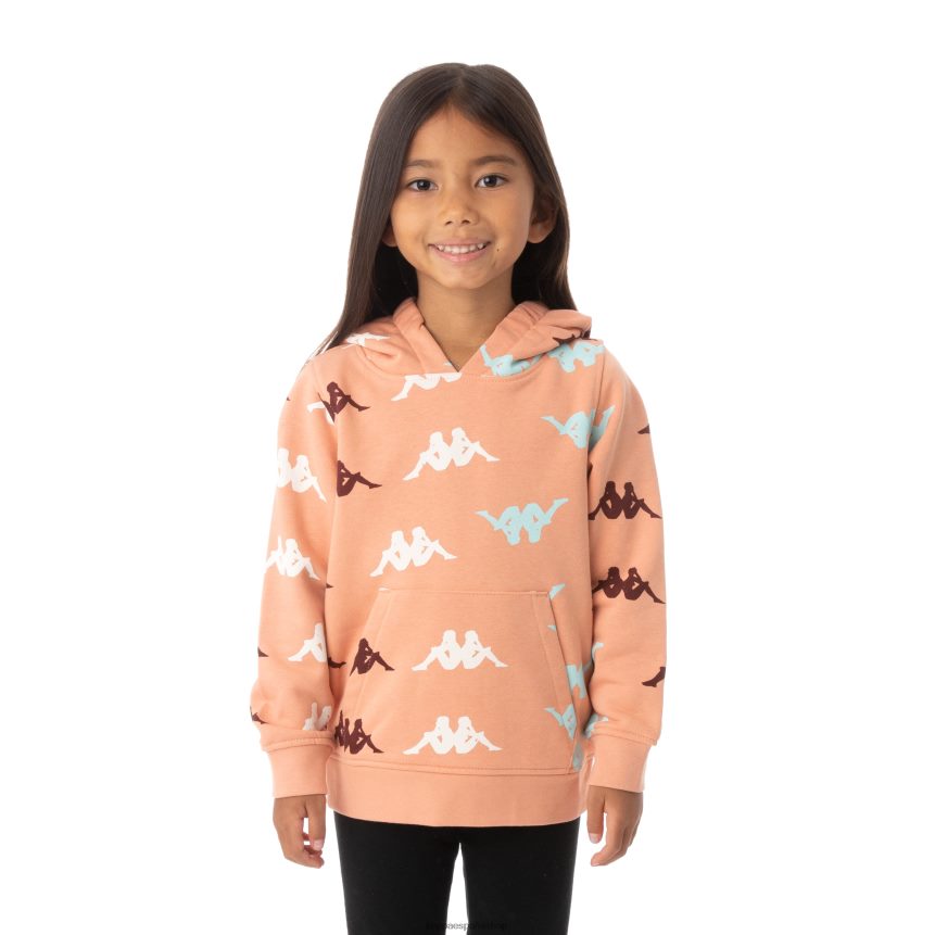 Kappa niños sudadera con capucha sneek auténtica para niños coral rosa 4P8JZR548