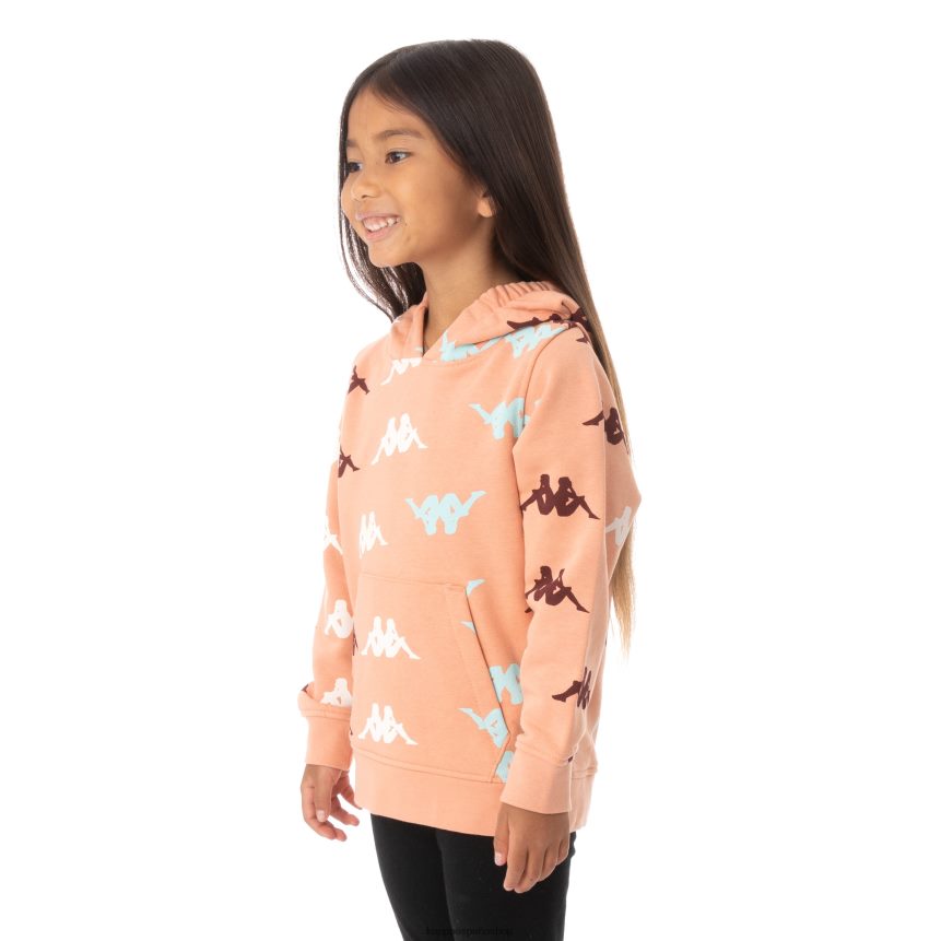 Kappa niños sudadera con capucha sneek auténtica para niños coral rosa 4P8JZR548
