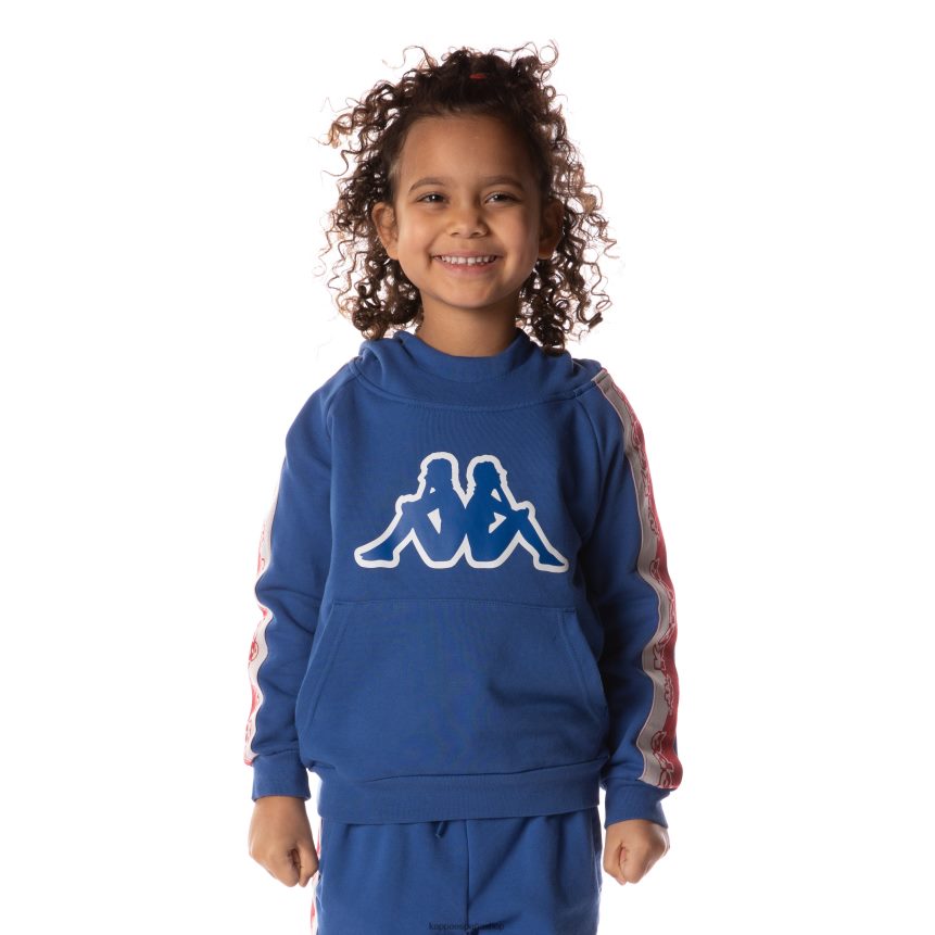 Kappa niños sudadera con capucha y cinta del logo azul 4P8JZR518