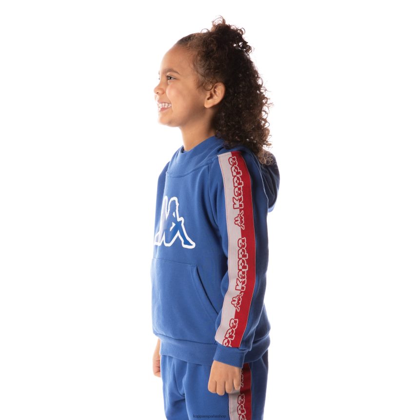 Kappa niños sudadera con capucha y cinta del logo azul 4P8JZR518