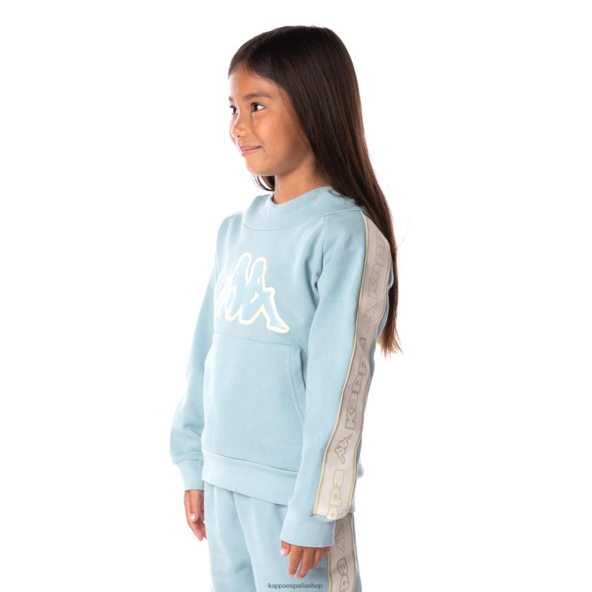 Kappa niños sudadera con capucha y logo apet 2 para niños azul claro 4P8JZR511