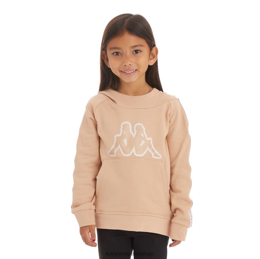 Kappa niños sudadera con capucha y logo apet 2 para niños beige 4P8JZR530