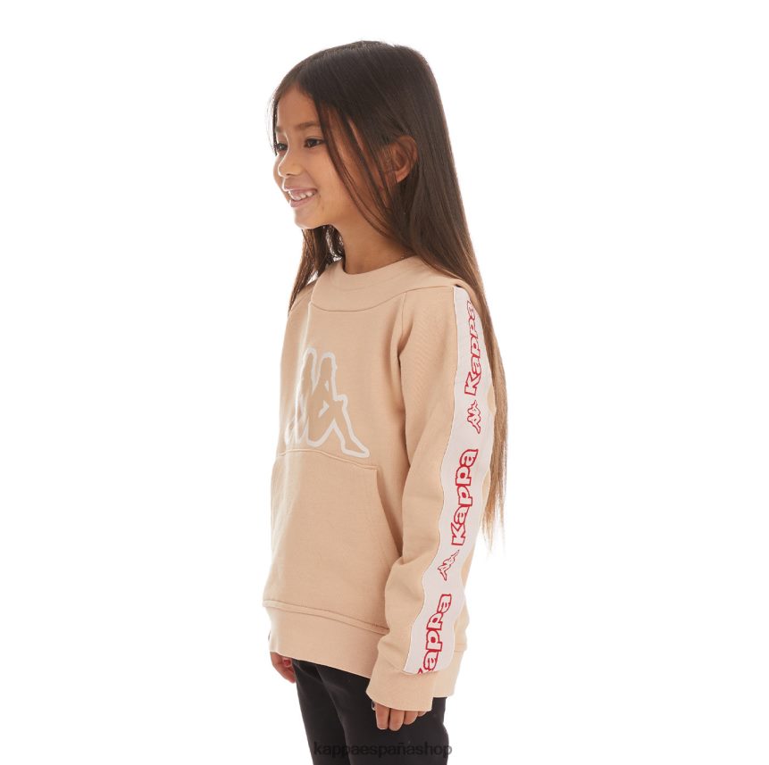 Kappa niños sudadera con capucha y logo apet 2 para niños beige 4P8JZR530