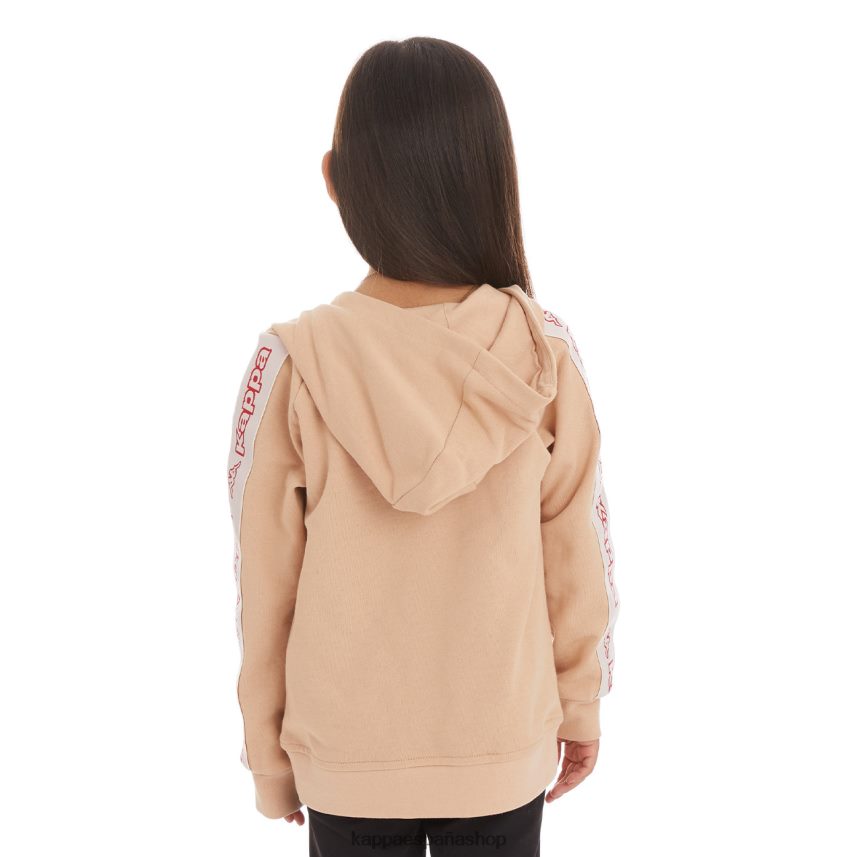 Kappa niños sudadera con capucha y logo apet 2 para niños beige 4P8JZR530