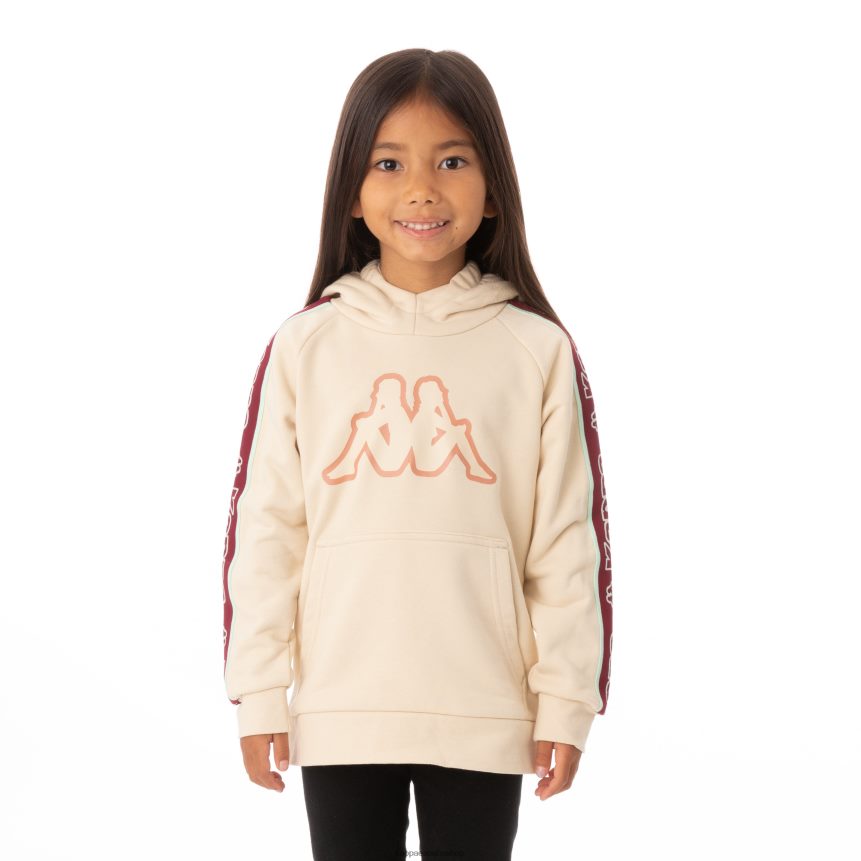 Kappa niños sudadera con capucha y logo apet 2 para niños beige 4P8JZR546