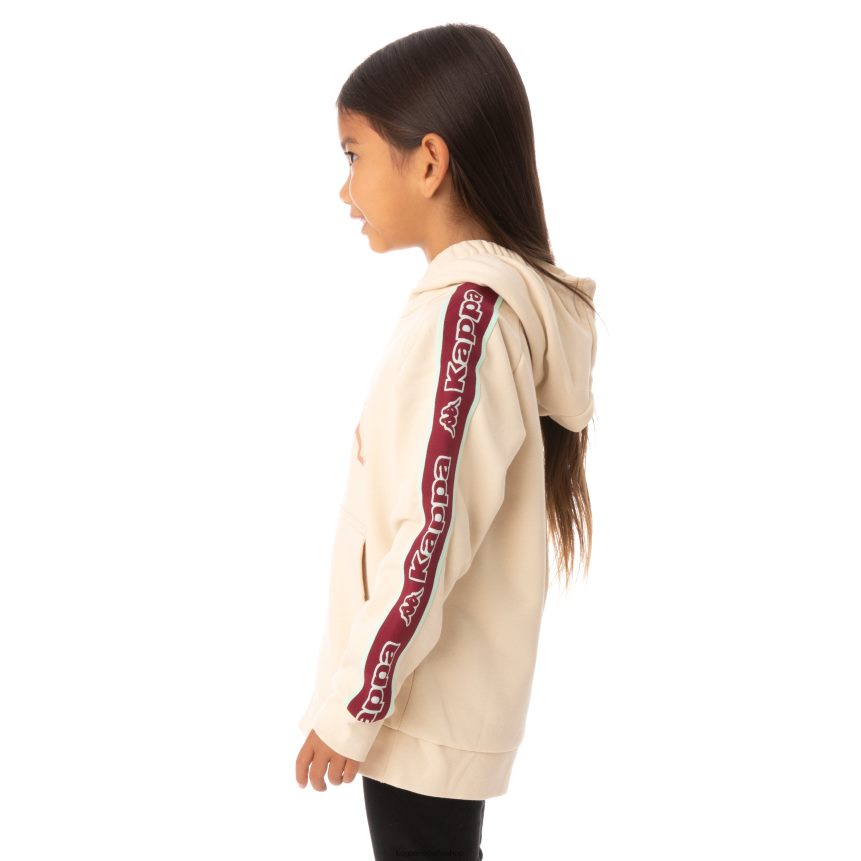 Kappa niños sudadera con capucha y logo apet 2 para niños beige 4P8JZR546