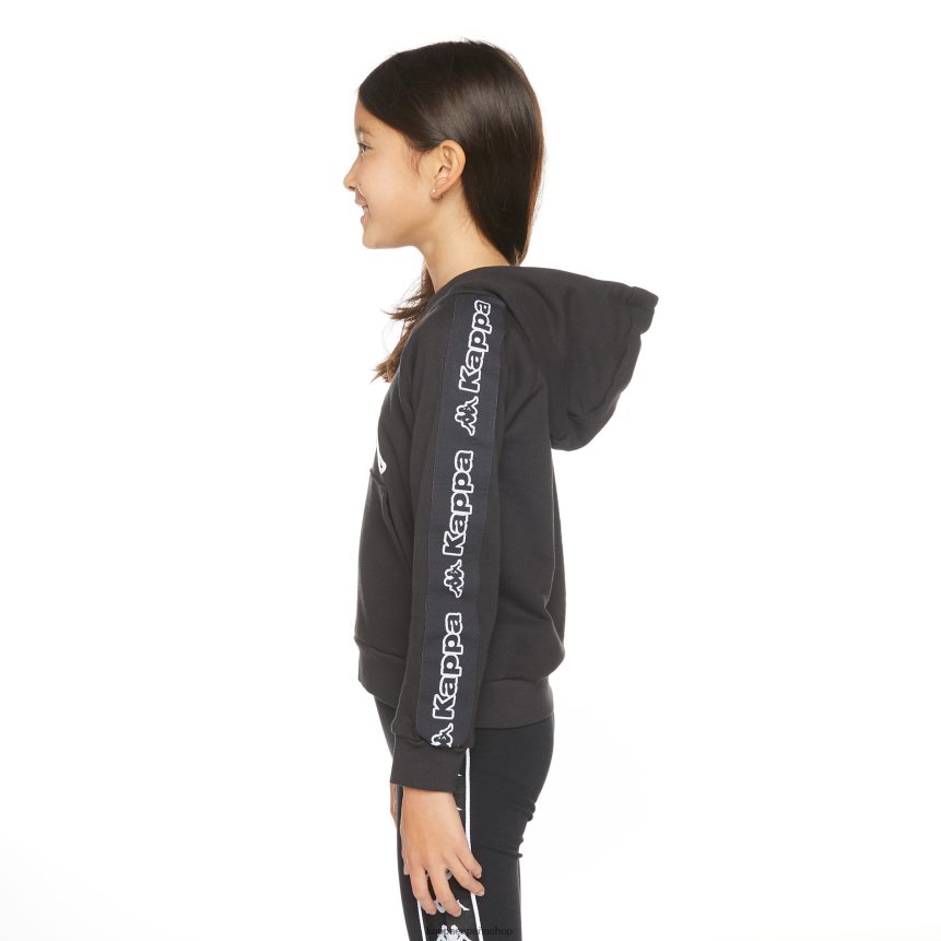 Kappa niños sudadera con capucha y logo apet 2 para niños humo negro 4P8JZR506