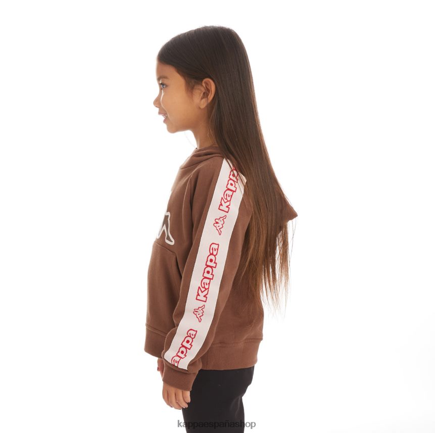 Kappa niños sudadera con capucha y logo apet 2 para niños marrón 4P8JZR529